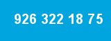 926 322 18 75 926 322 18 75